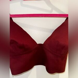 Free people maroon/red crop top